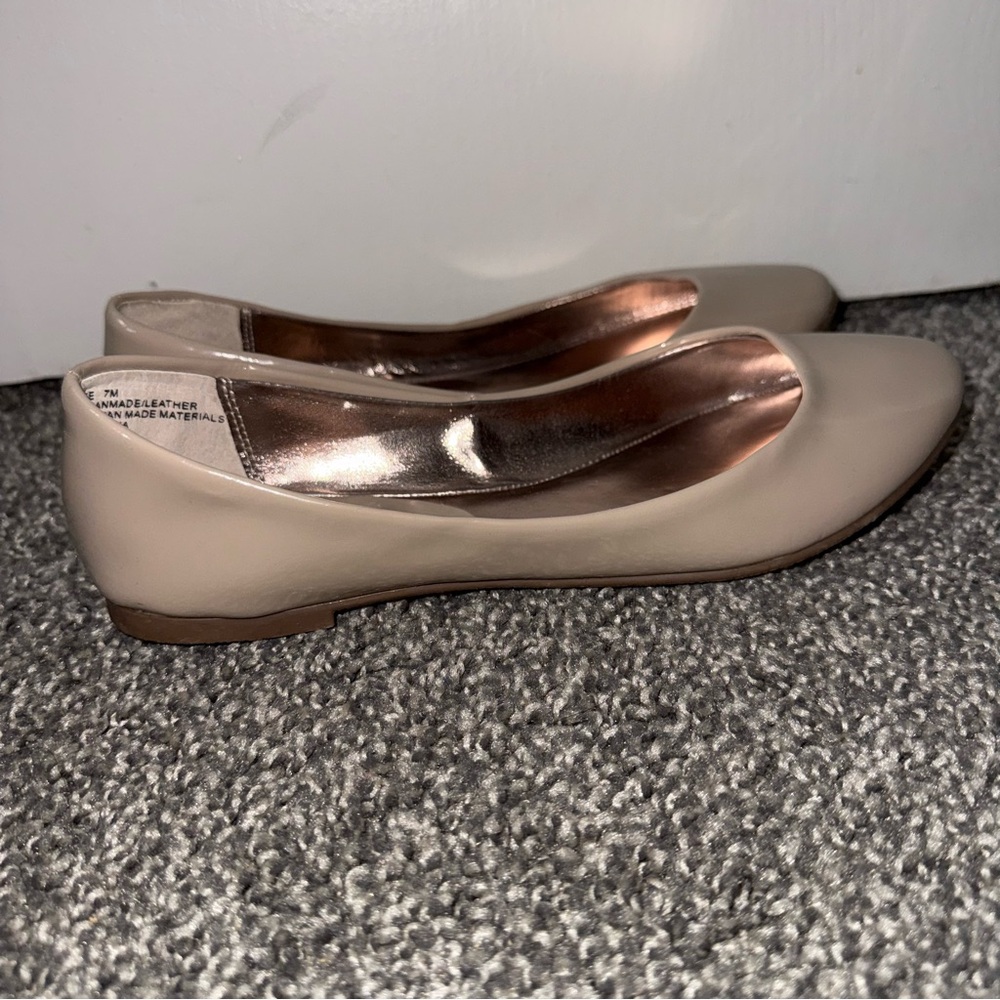 Steve Madden Amoree Ballet Flats Nude Patent Leather Women’s Size 7M Slip On - Picture 6 of 12